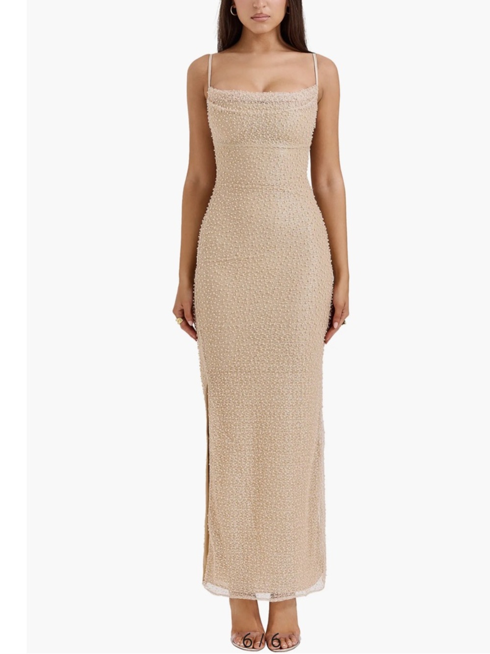 House of CB • Seapearl Embellished Maxi Overlay Dress